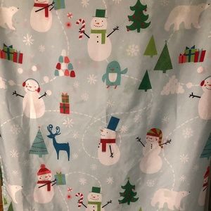 Christmas Snowman Shower Curtain